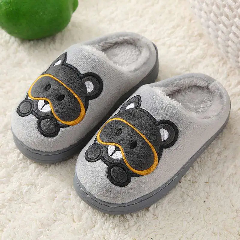 Cute Non-slip Thick Cotton Slippers for Big Kids