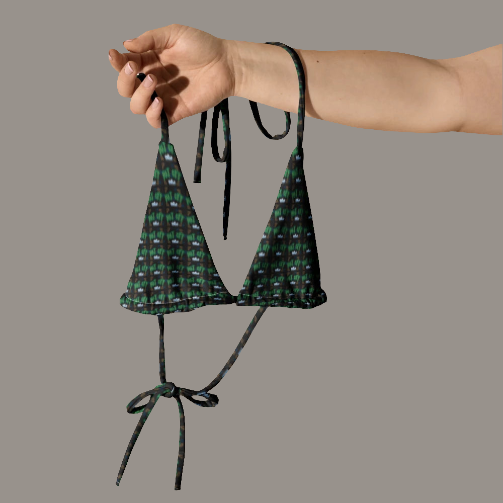 Eco-Friendly Print Padded Bikini Top R&J Hat Off