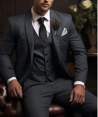 Classic Men's 3-Piece Slim Fit Suit