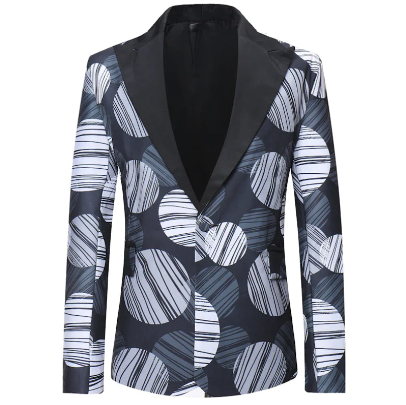 Men's Casual Formal Floral Suit Jacket