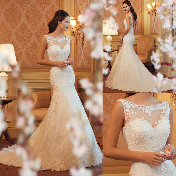 Mermaid Lace Strapless Wedding Dress
