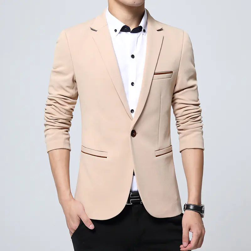 Men's Stylish Slim Fit Business Casual Blazer Jacket