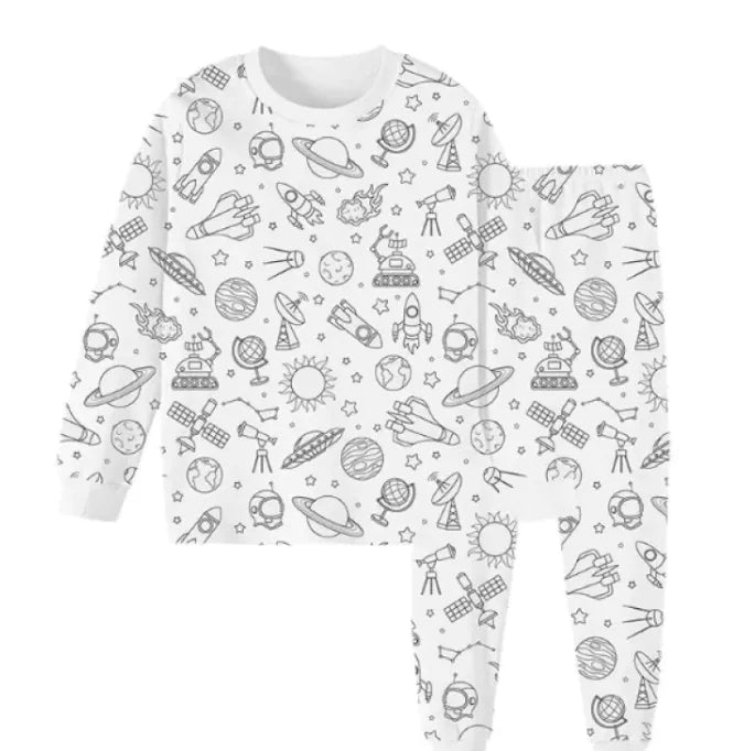 Children's Pajama Set Stick Figure