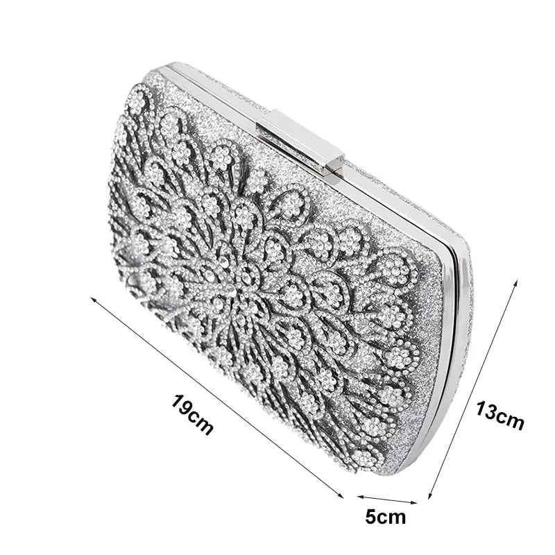 Luxury Diamond Clutch Bag for Women's Wedding Purse