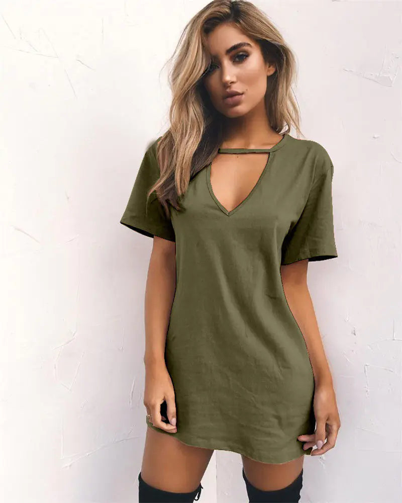 Loose Casual Short Sleeve Dress