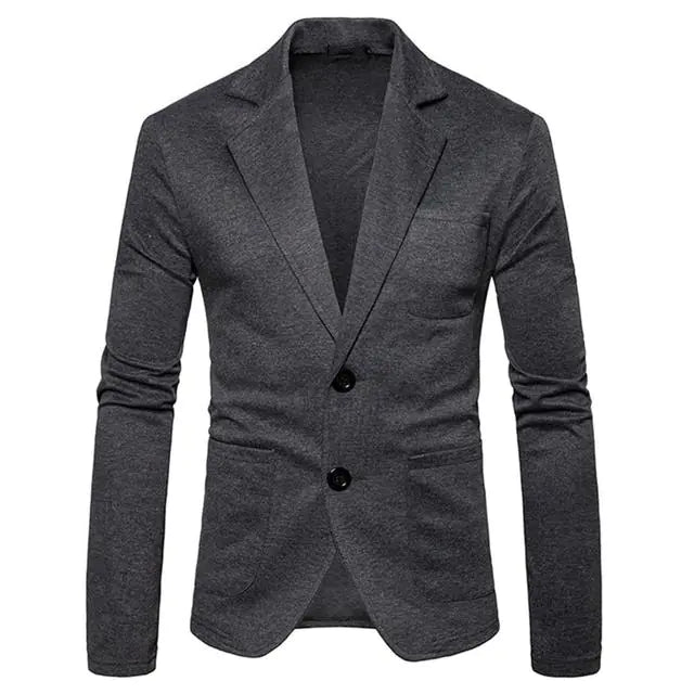 Men's Slim Fit Knit Blazer - Casual Business Jacket