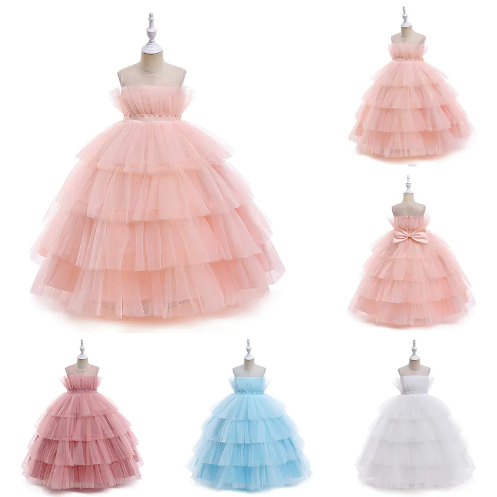 2024 New Multi-Layer Princess Dress for Kids