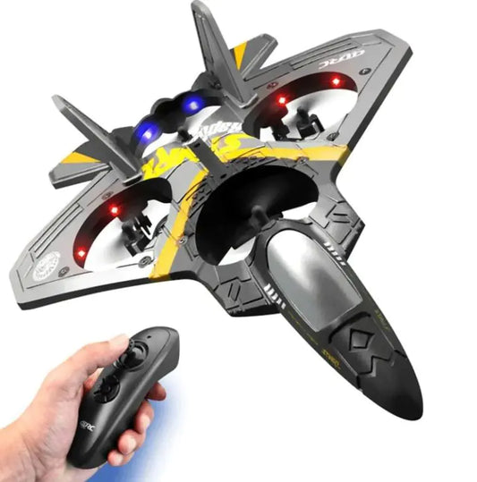 Children's Remote Control Aircraft V17 Fighter Drone Drop-resistant Foam Fixed Wing Glider Stunt Boy Toy