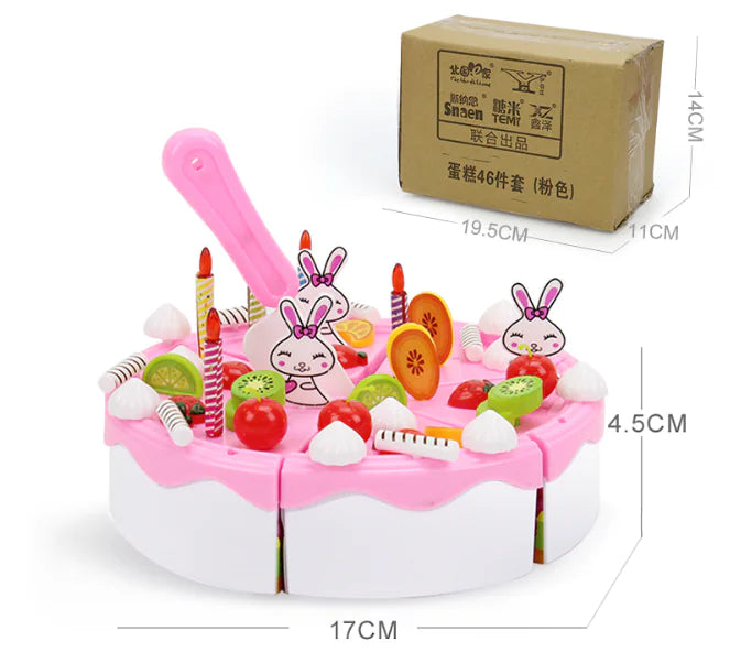 Kids Fruit Cutting Toy Set for Pretend Play Kitchen