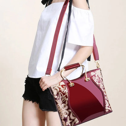 Luxury Floral Leather Bag