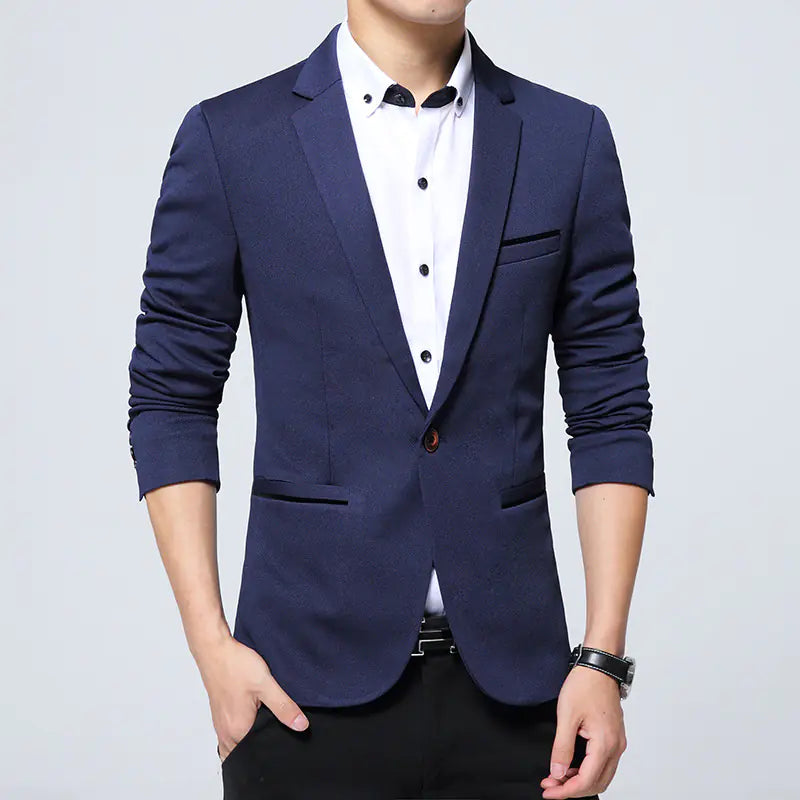 Men's Stylish Slim Fit Business Casual Blazer Jacket