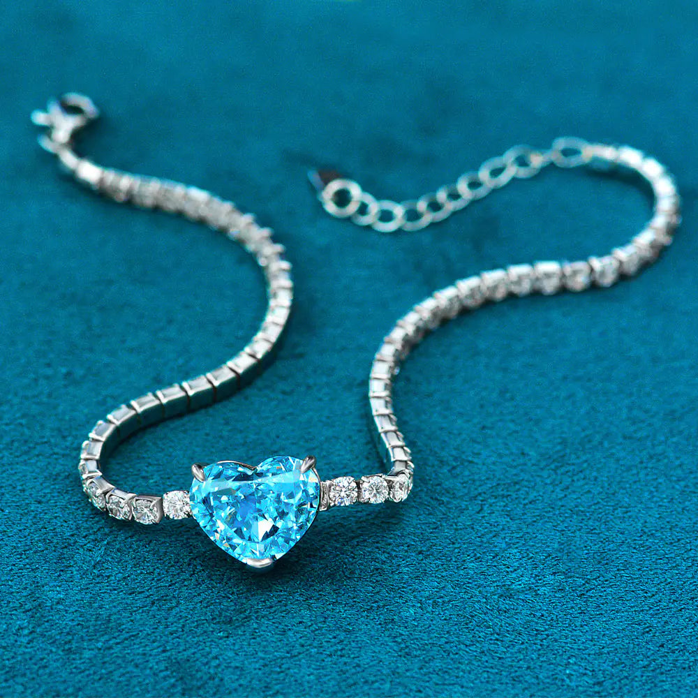 Luxury Heart-Shaped High Carbon Diamond Jewelry