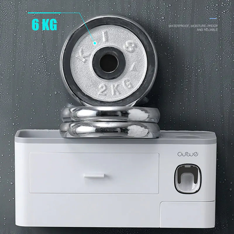 Magnetic Toothbrush Holder Set with Automatic Toothpaste Dispenser