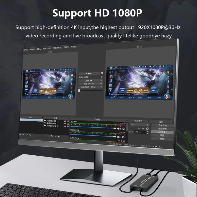 4K HDMI Capture Card for Gaming Live Streaming