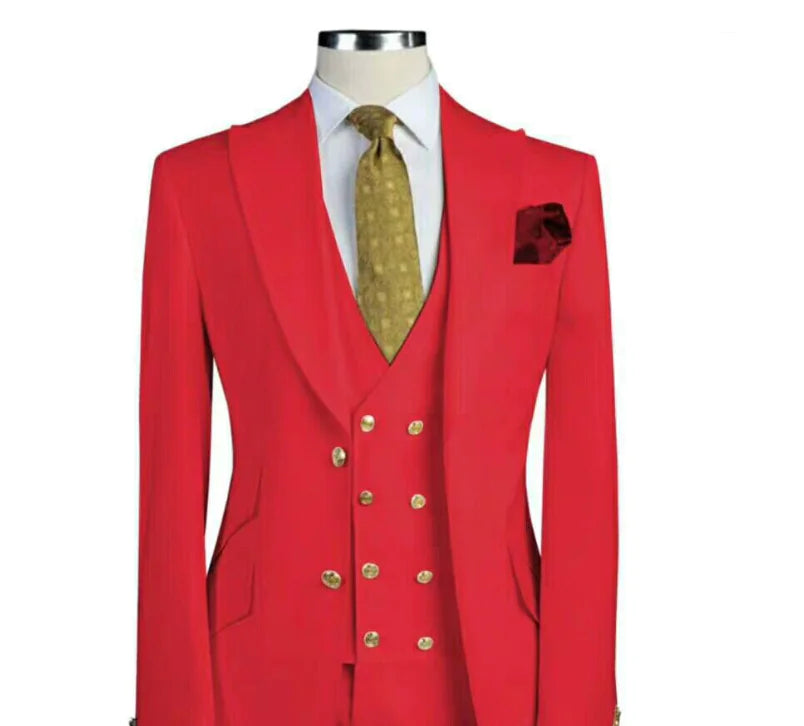 Three-Piece Suit Set for Wedding and Formal Events