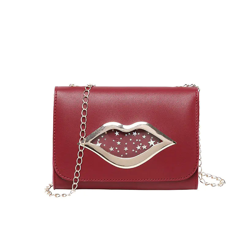 Lips Phone Bag with Chain Strap Crossbody Purse