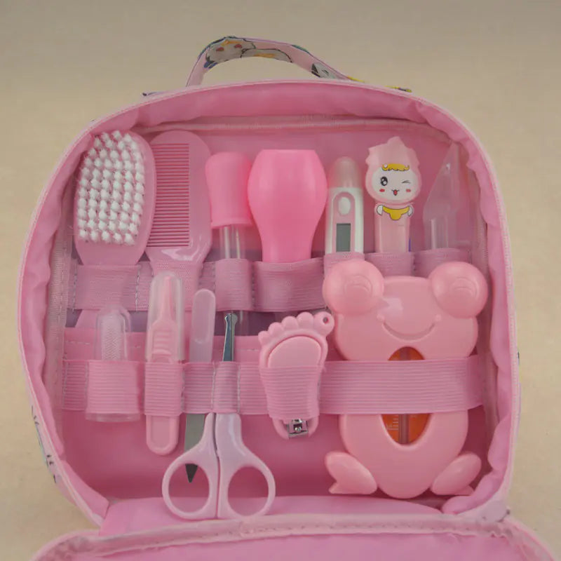 Baby Care Essentials Set with Cleaning Tools in Pouch