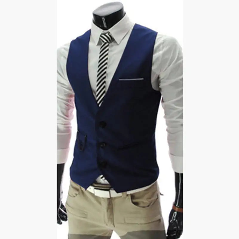 Men's British Slim Casual Suit Waistcoat Vest