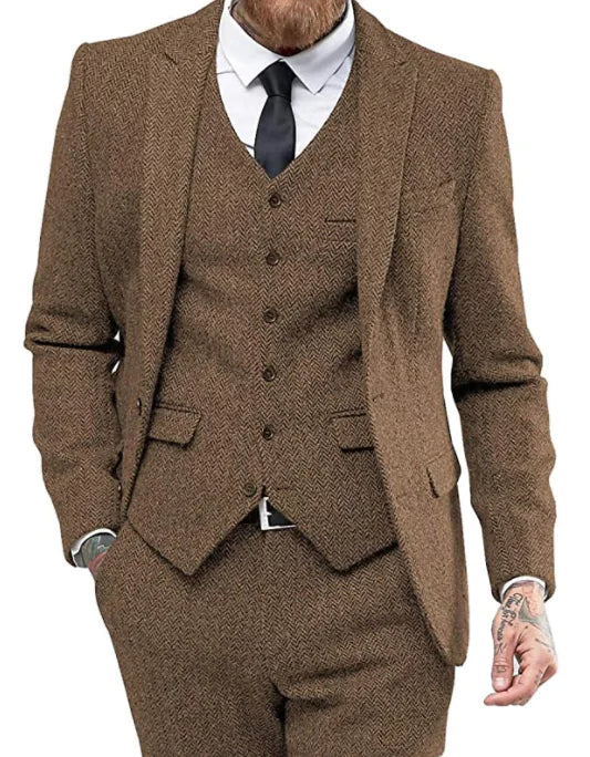 Men's Suit 3-Piece Set for Business and Weddings