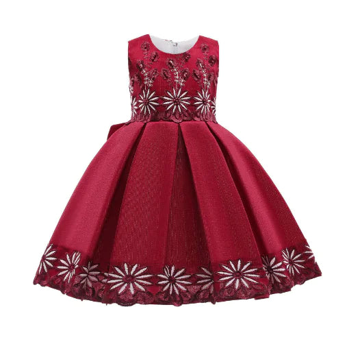 "Flower L Dress for One Year Old Girl - Performance Wear"