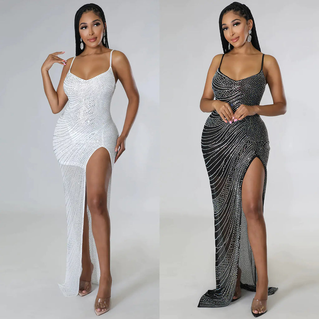 Rhinestone Strap Dress for Women