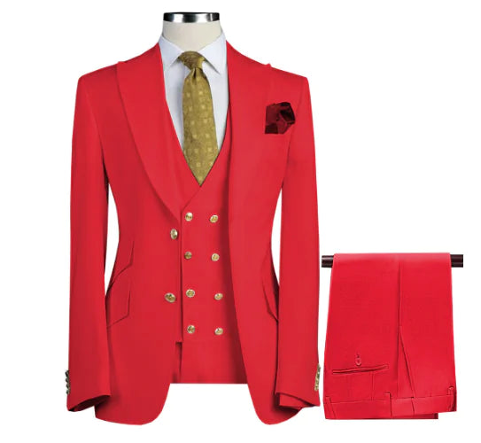 Three-Piece Suit Set for Wedding and Formal Events