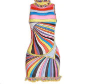 Sleeveless Multi Color Dress