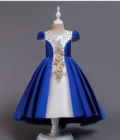 Fluffy Embroidered Princess Dress for Girls