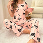 Women's Milk Silk Pajama Set – Short Sleeve & Pants