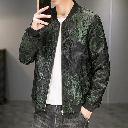 Men's Jacquard Embroidered Autumn Jacket Fashion Wear