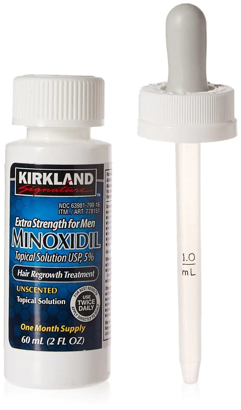 Minoxidil for Men 5% Extra Strength Hair Regrowth for Men JwwtBd 3 Month Supply by Kirkland Signature 3 Pack (2 oz Bottle)