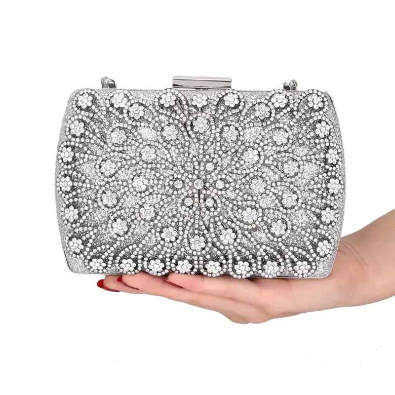 Luxury Diamond Clutch Bag for Women's Wedding Purse