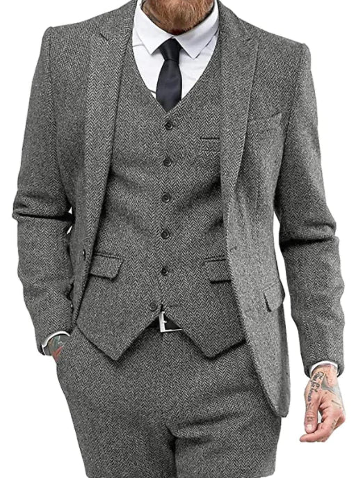 Men's Suit 3-Piece Set for Business and Weddings