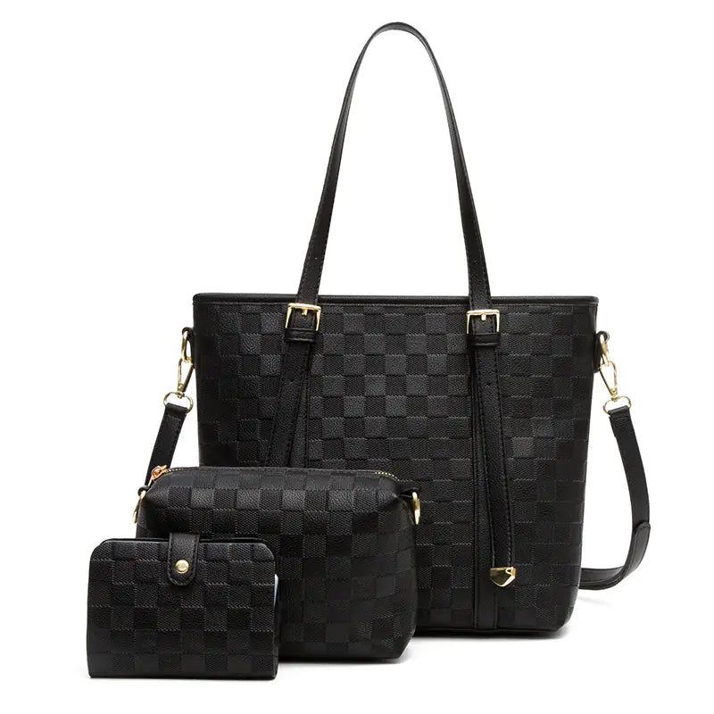 Fashionable Women's Three-Piece Shoulder Bag Set
