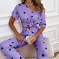 Women's Milk Silk Pajama Set – Short Sleeve & Pants