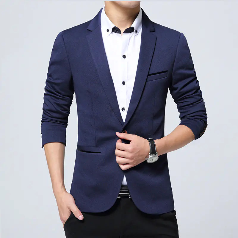 Men's Stylish Slim Fit Business Casual Blazer Jacket