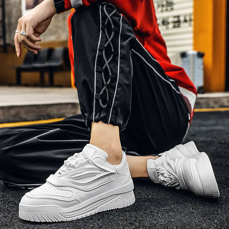 Men's Autumn Trendy Shiny Korean Sneakers for Casual Wear