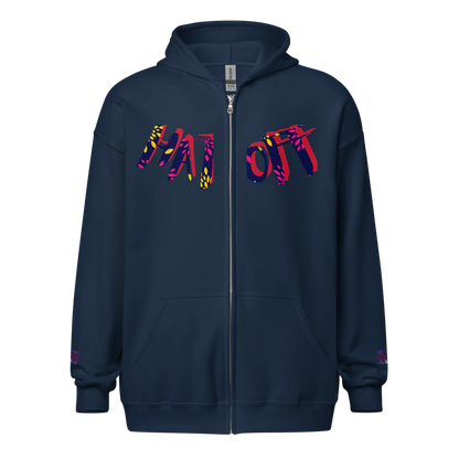 Unisex Heavy Blend Zip Hoodie | R&J Hat Off collection Brand