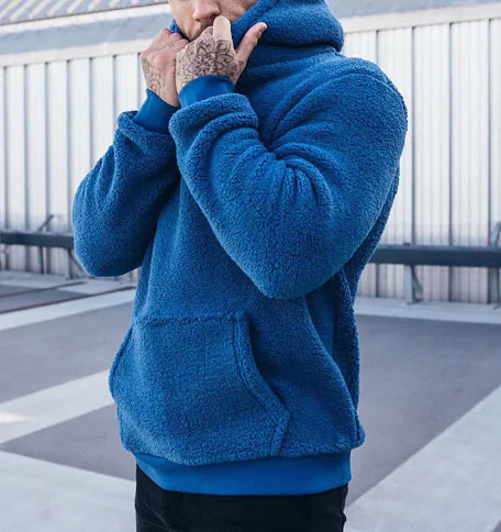 Men's Jacket Fashion Hooded Plush Sweater