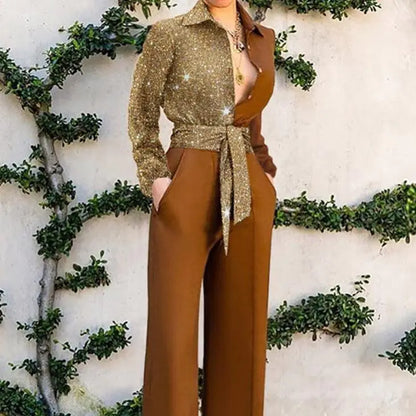 Long Sleeve High Waist Jumpsuit