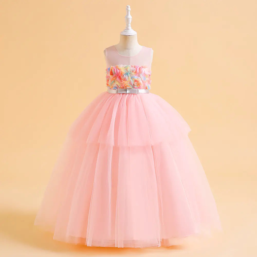 Kids' Casual Solid Color Dress for Fashionable Wear