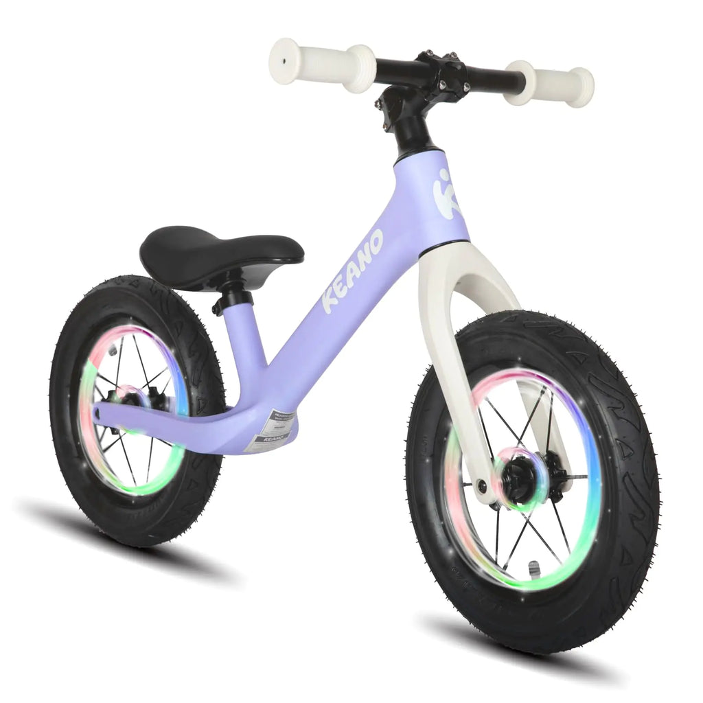 JOYSTAR Light Up Balance Bike 2 Year Old 2-5 Year Old Toddler Balance Bike No Pedal Bikes with Adjustable Handlebar & Seat 2 3 4 5 Year Old Boy Girls Birthday Gifts Toys Purple