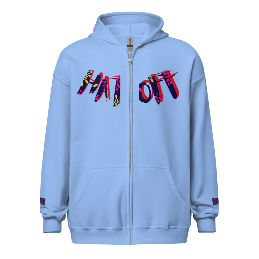Unisex Heavy Blend Zip Hoodie | R&J Hat Off collection Brand