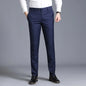 Slim Fit Casual Straight-Leg Suit Trousers