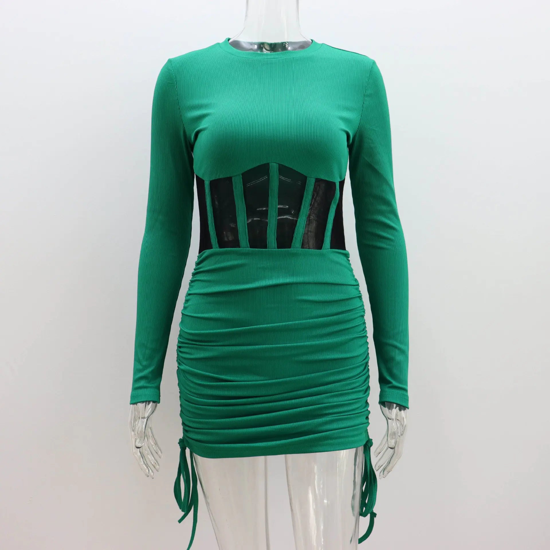 Women's Hollow Waist Mesh Dress