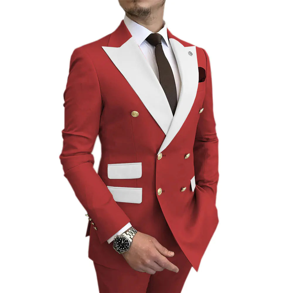 2023 Men's Suit Set for Weddings and Business Events