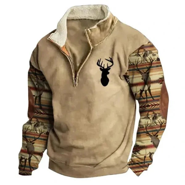 Men's Half-Zip Graphic Fleece Pullover