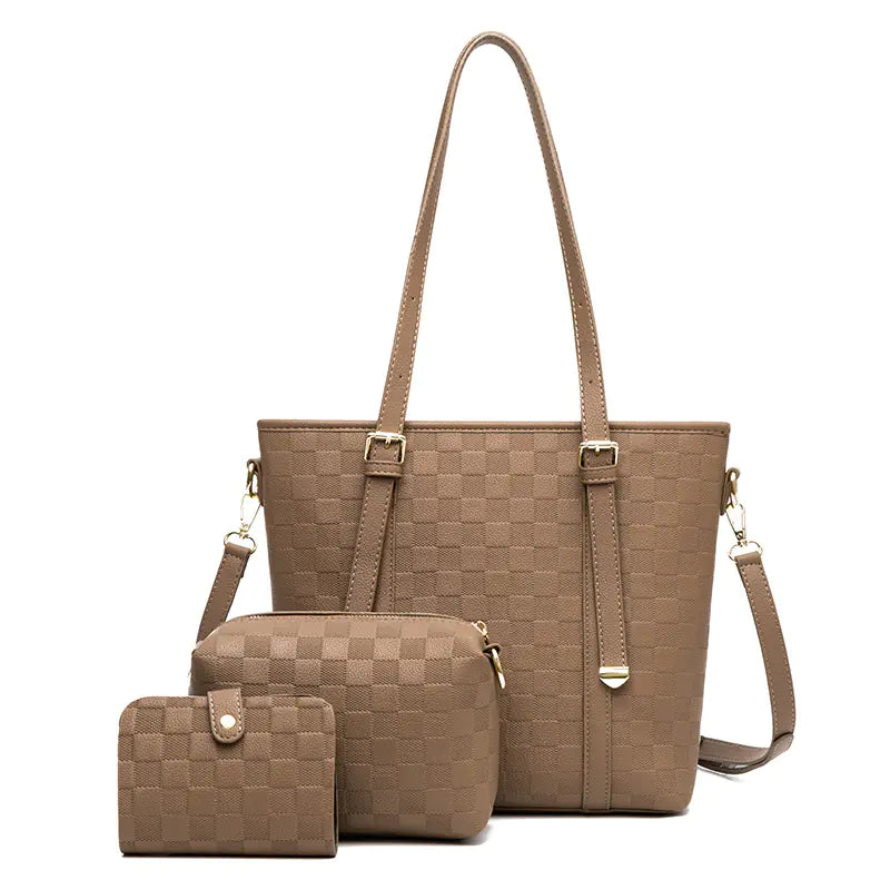 Fashionable Women's Three-Piece Shoulder Bag Set