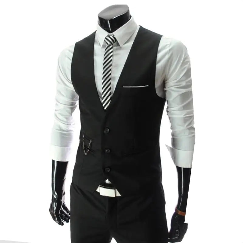 Men's British Slim Casual Suit Waistcoat Vest