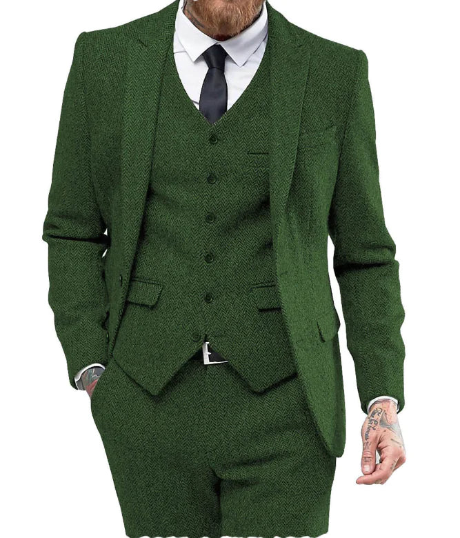 Men's Suit 3-Piece Set for Business and Weddings